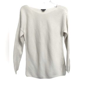 Theory Cotton Cashmere Knit Sweater in Beige Size L